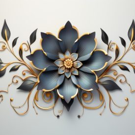 Lotus Flowers Design Logo Model, generative IA
