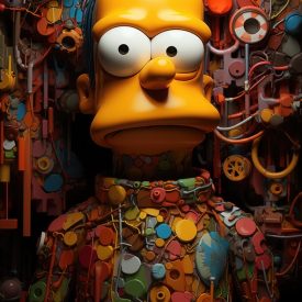 Surreal Simpsons The masterful fusion between realism and abstraction, where eve, generative IA