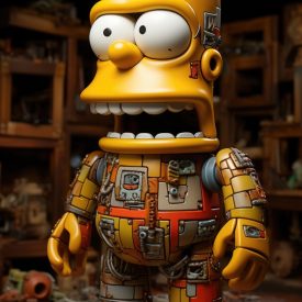 Bringing the Simpsons to life a journey detailed by realistic art, precise facia, generative IA